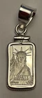 1 Gram Platinum Bar Valcambi Statue Of Liberty In A Sterling Silver Bezel#070241