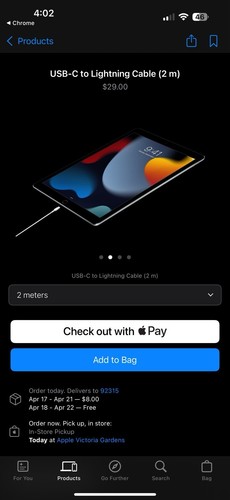 Câble de charge USB-C Apple, 2 m - Photo 5 sur 7