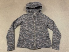 Lululemon Scuba Hoodie Womens 8 Gray Camouflage Full Zip Sweatshirt W4AFRS