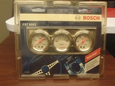 Bosch FST8092 Style Line 1-1/2" Oil Pressure/Water Pressure/Voltmeter Gauge Set