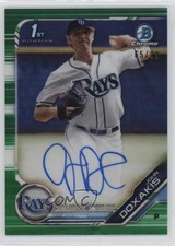 2019 Bowman Draft Chrome Pick Green Refractor 65/99 John Doxakis Auto s7f