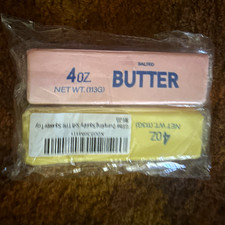 Squishy Soft TPR Squeeze Toy Salted Butter 4 oz Yellow Pink