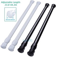 2PCS Metal Curtain Rod 15-44 Inch Non-Slip Spring Heavy-Duty Tension Curtain Rod