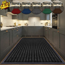 Heavy Duty PVC Edge Rubber Door Mat Large Entrance Barrier Hard Wearing Dust Rug