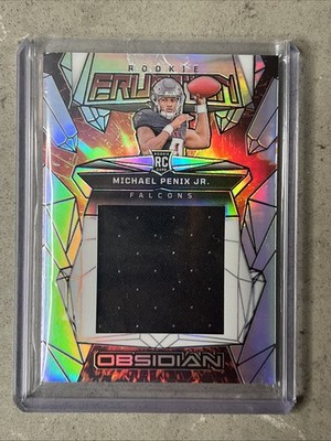 2024 Obsidian Michael Penix Jr. Rookie Eruption Jersey Silver #11/99