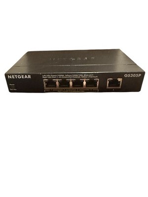 NETGEAR GS305P 5-Port Gigabit PoE Switch 4-Port PoE 55W Unmanaged Ethernet