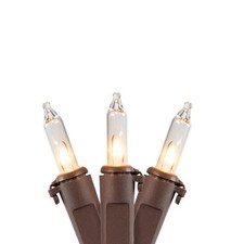 Northlight 20 Clear Mini Christmas Lights - 4 ft Brown Wire