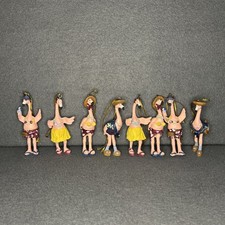 Pink Flamingo Beach Ornaments Coastal Tropical Decor Set of 8