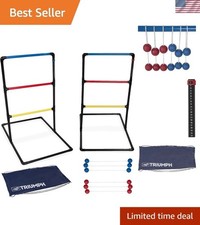 Ladder Toss Game Set with 6 Soft Bola Balls  Carrying Case - Classic