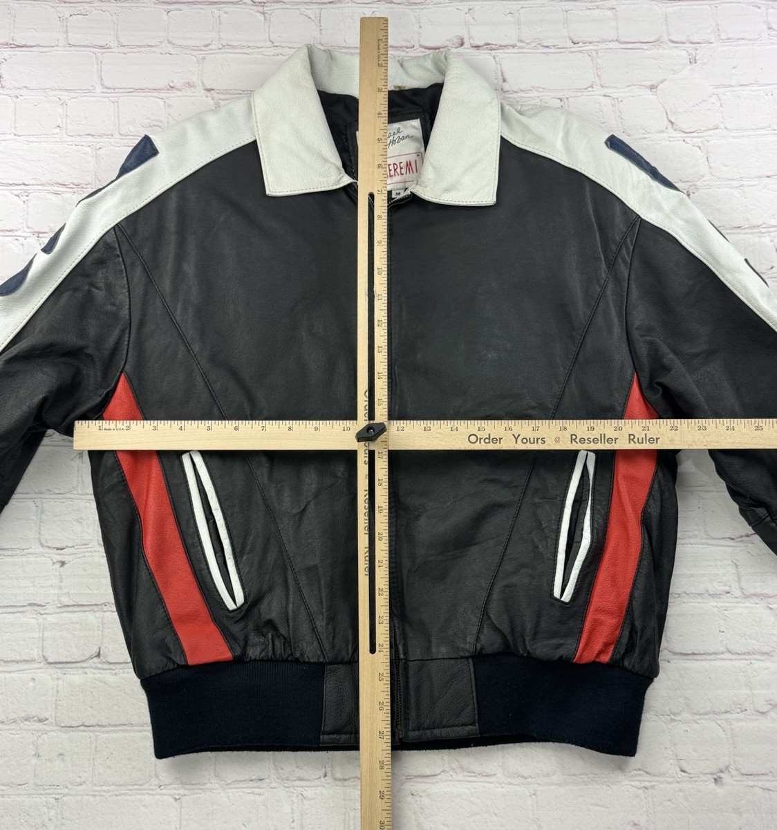 Michael Hoban WHEREMI レザージャケット M 黒 ミリタリー 90's Michael Hoban All Leather Versity Jaket 