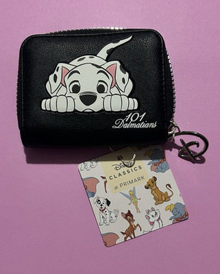 Primark Disney 101 Dalmatians Small Zip-Around Wallet Black Character Accessory