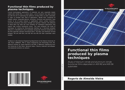 Rogerio de Almeida Vieira | Functional thin films produced by plasma techniques