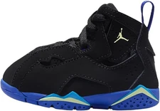 Toddler's Jordan True Flight Black/Barely Volt-Hyper Royal  (343797 074)