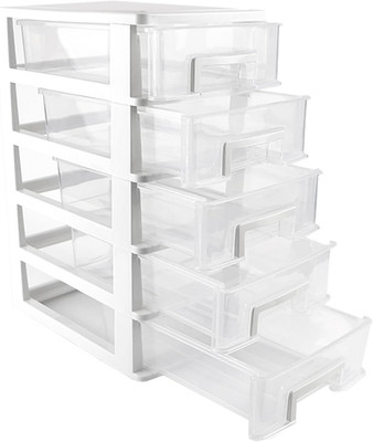 5 Tier Plastic Drawer Type Closet,Portable Storage Cabinet Sundries Storage Cosm