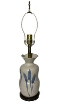 WILLIAMSBURG POTTERY Vtg 70s Salt Glaze 20” Pitcher Table Lamp-USA Made
