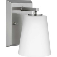 Progress Lighting P300461 Vertex 8" Tall Bathroom Sconce - Nickel