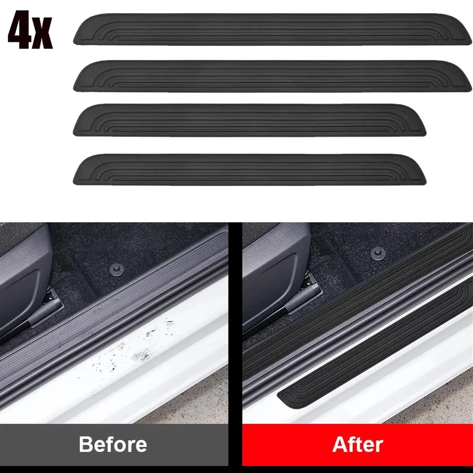 Cubierta protectora de placa de umbral de puerta de camión PVC de goma antiarañazos 4 piezas para Hyundai Foto 3 de 4