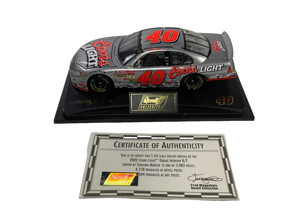 2002, Sterling Marlin #40 Coors Light Darlington Win Raced Version, 1/24 Diecast - Image 3 of 4