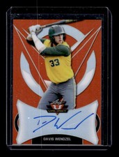 2019 Leaf Valiant Orange Prismatic #BADW1 Davis Wendzel Auto - NM-MT