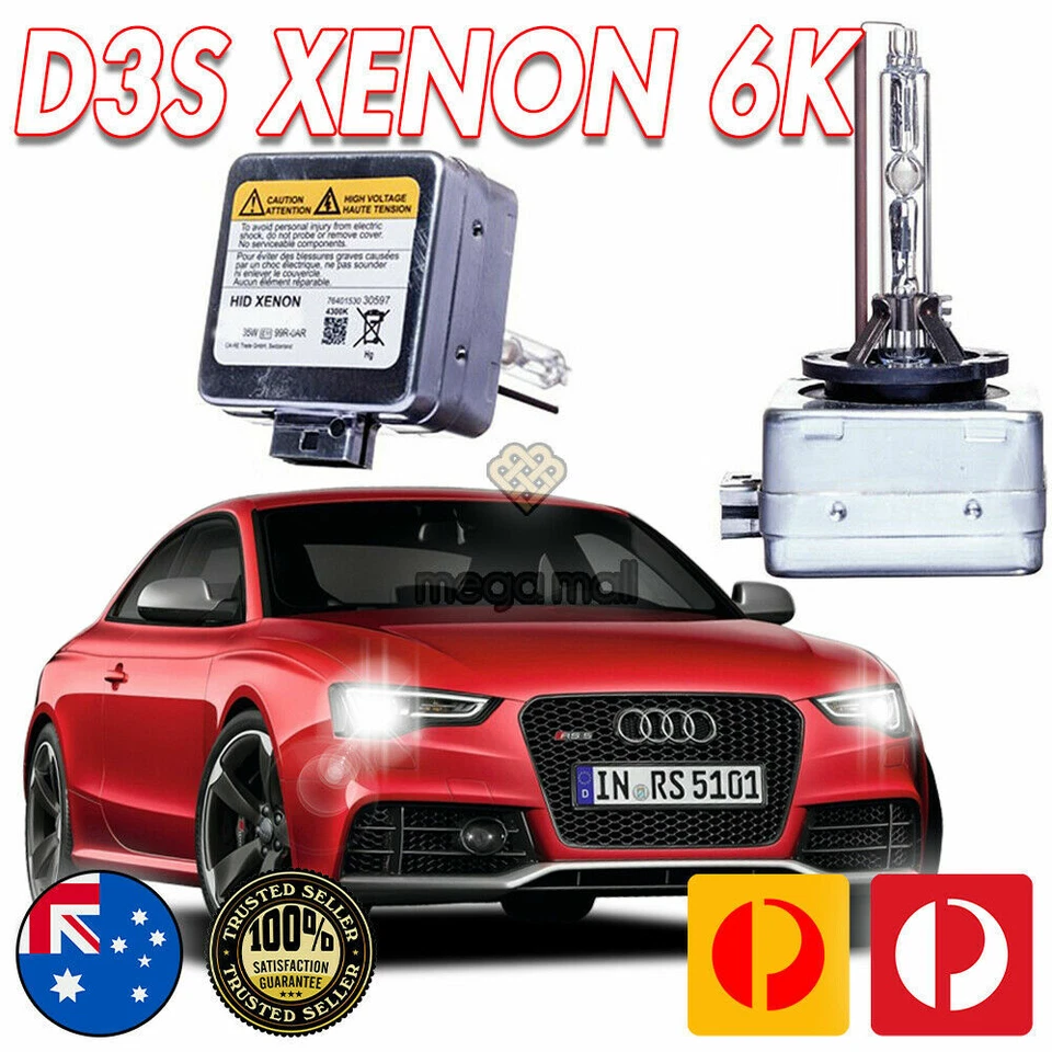 2x D3S 35W Xenón HID Faro Globo Bombillas 6000K Para AUDI BMW Mercedes-Benz NUEVO Foto 2 de 4