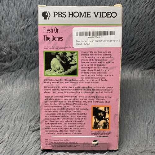 The Dinosaurs: Flesh on the Bones VHS 1993 Tape PBS Home Video Jurassic Park - Picture 4 of 8