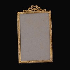Ancien Cadre Porte Photo en Laiton Doré Style Louis XVI Hauteur 16 cm vers 1920