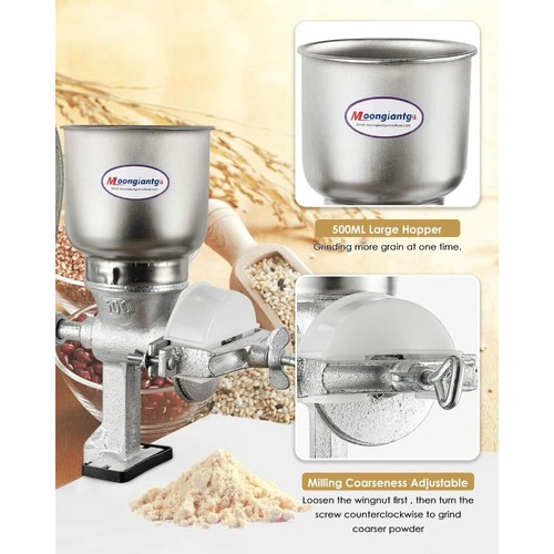 Getreidemühle Handbetriebene mit Trichter Kornmühle Haushalt - Picture 4 of 8