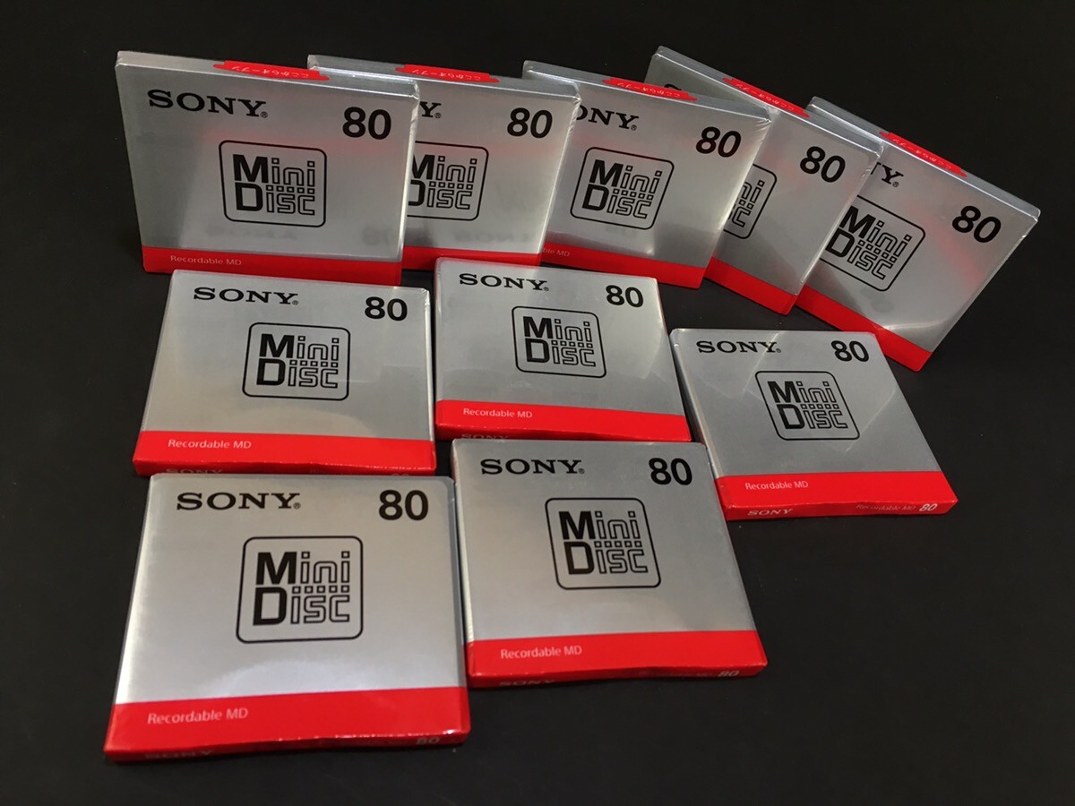 Sony MDW80T MD 80 Minutes 10 Recordable Blank MiniDiscs Brand New Japan