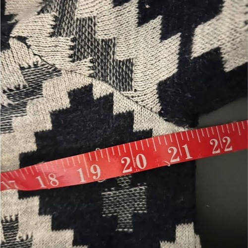 VTG Lucky Brand M navy southwestern Aztec pullover hoodie sweater Y2K - Picture 4 of 5