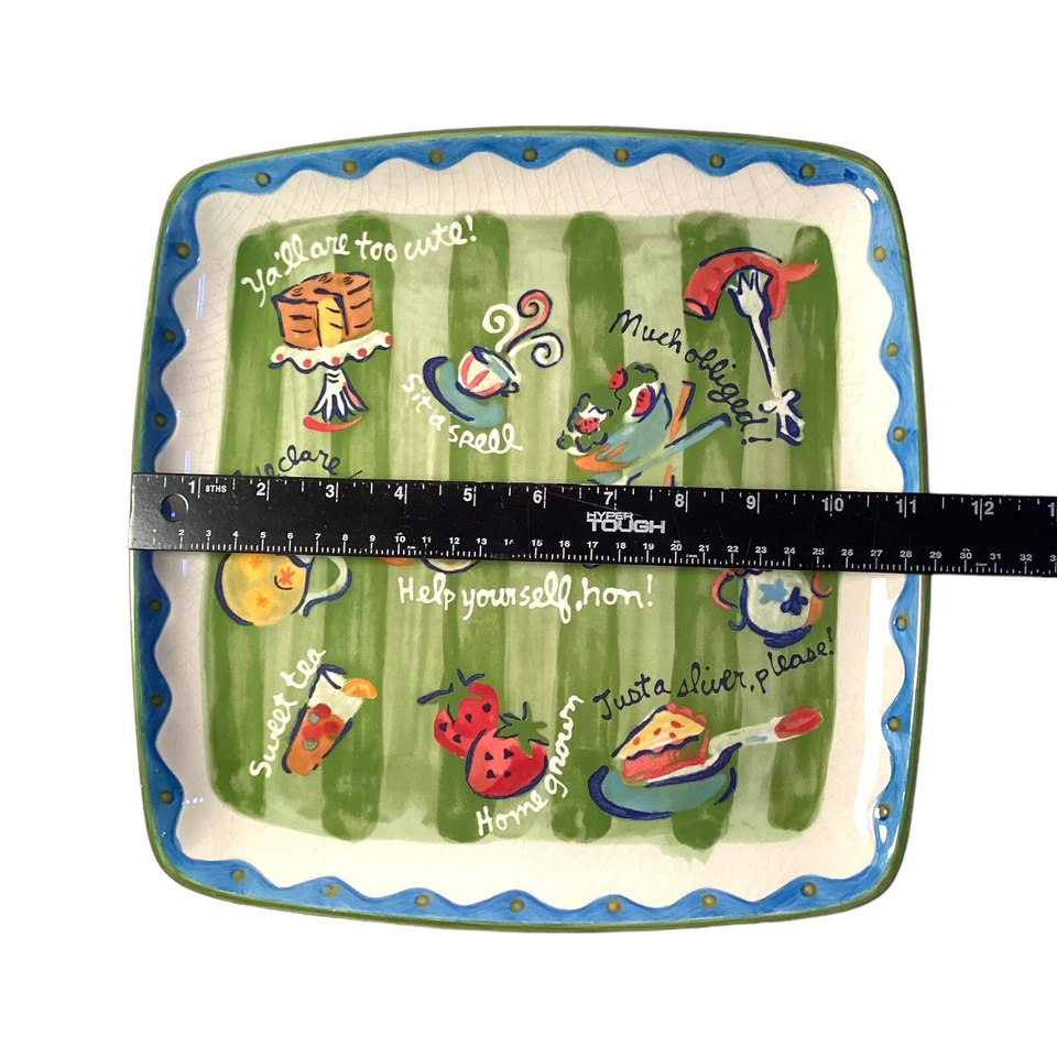 Plato Southern Living Sounds of the South Becky Denny 11" verde y azul Foto 2 de 4