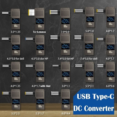 PD 100W USB-C zu DC-Konverter Schnell ladung Notebook-Ladegerät Stecker