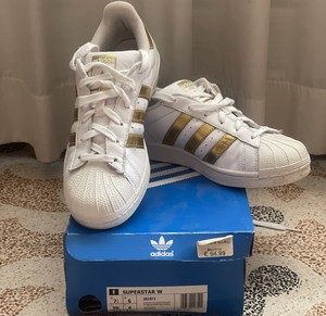 scarpe adidas superstar bianche e oro