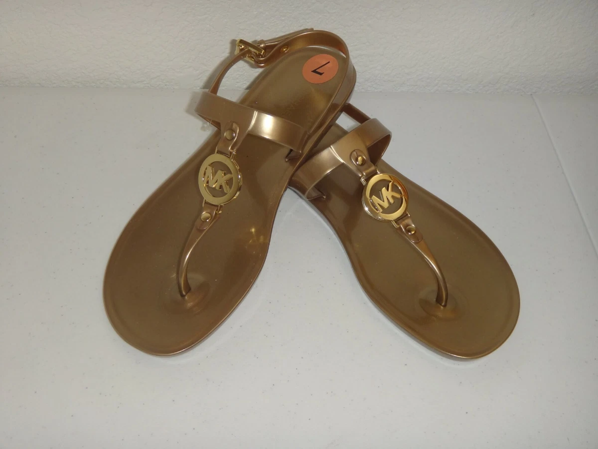 Michael kors gold jelly sandals sale