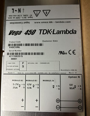 TDK-Lambda Vega 450, V40CXNL