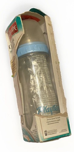 🧸Playtex Drop-Ins Baby Bottle w/5 Liners 8-10 Oz Blue Nurser Silicone Slow Flow - Picture 2 of 3