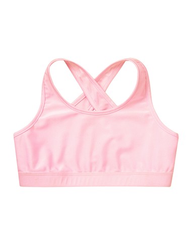 Kids Girls Sports Bra Tops Keyhole Back Crop Tops Yoga Dance Running Training - Picture 29 of 62
