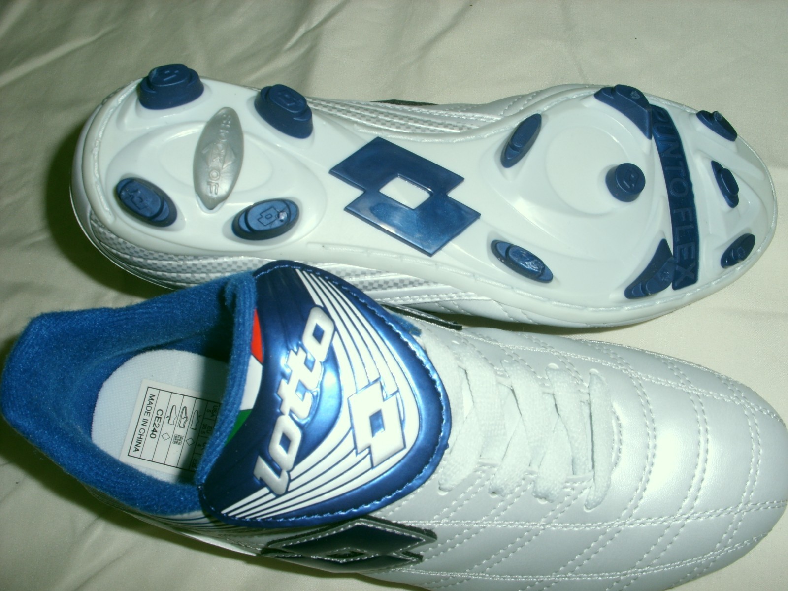 Lotto Stadio Azzuri Tacchetti Calcio Giovanile Nero Bianco & anche in Bianco Medio (D M)