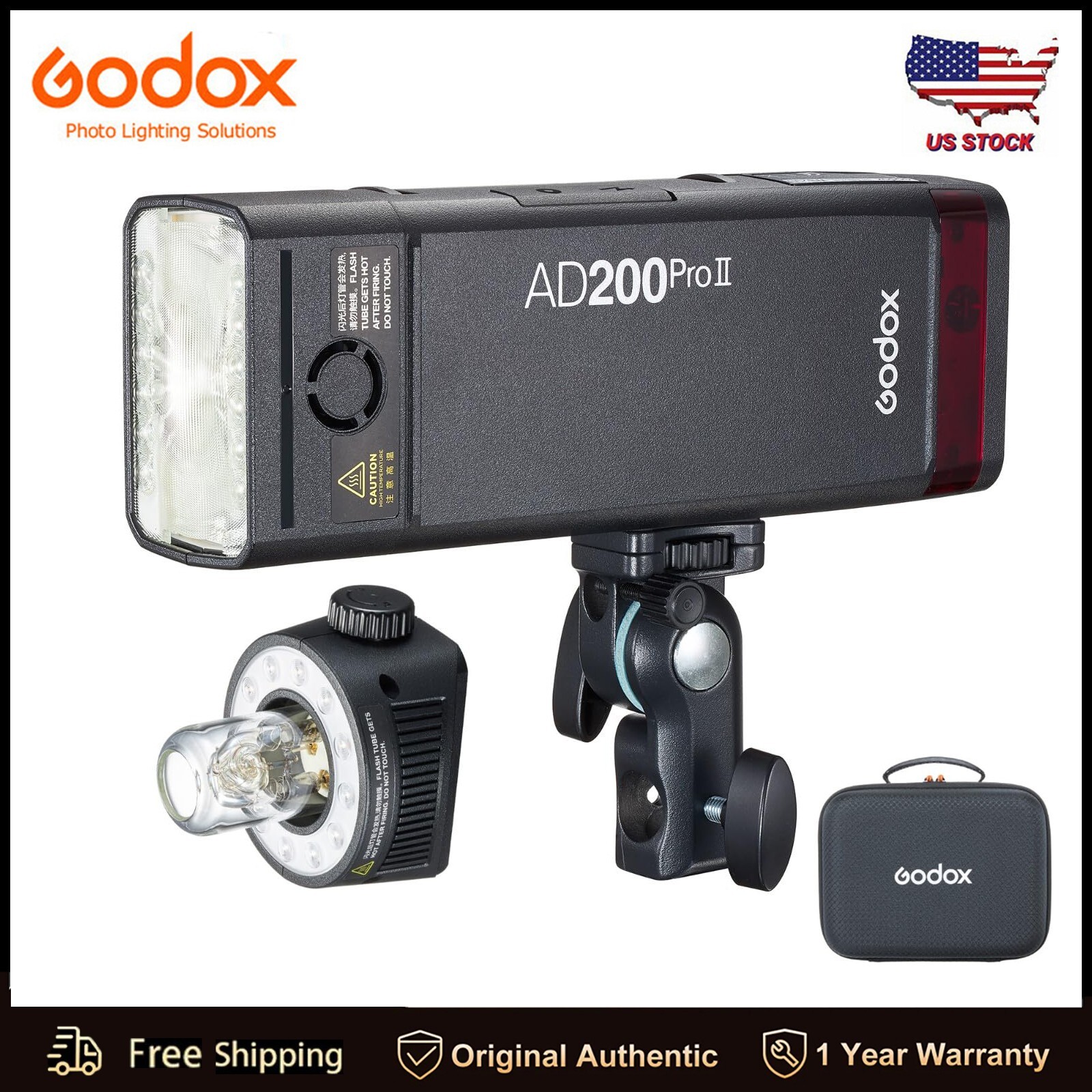 GODOX AD200 Pro II AD200ProII 200Ws 2.4G TTL Flash Strobe for Canon Sony Nikon