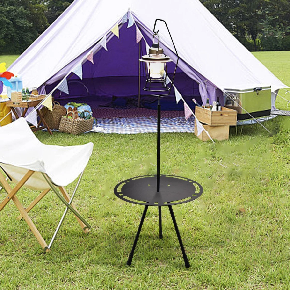 Round camping deals table