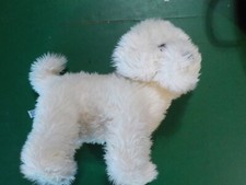 Aurora White Plush Dog 11 in tall  P 21 