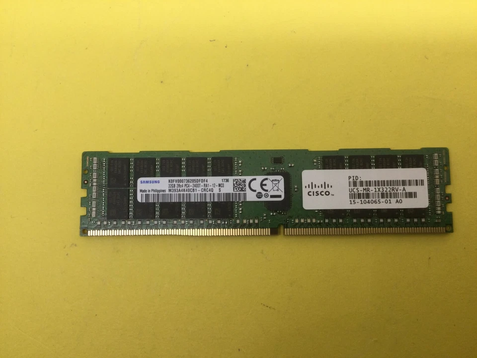 UCS-MR-1X322RV-A CISCO 32GB (1X32GB) 2RX4 PC4-2400T SERVER MEMORY 15-104065-01 - Image 2 of 4