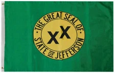 12x18 The Great Seal of State of Jefferson 100D Poly Nylon Boat Flag Banner