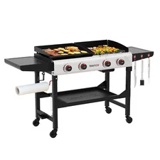Royal Gourmet 4-Burner Portable Flat Top Gas Grill and Griddle Combo Grill