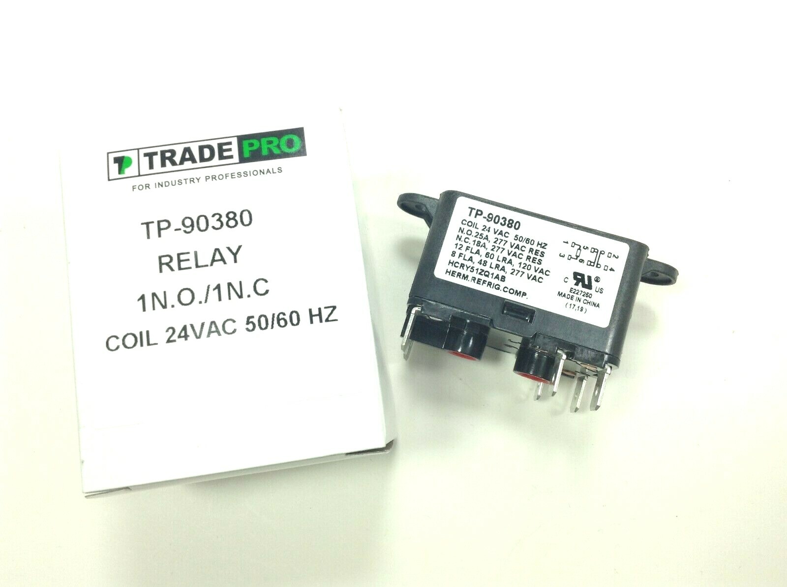 NEW - 90380 - 24V Relay 1NO/1NC -TP 90380 Switching Relay Tradepro hvac Switch