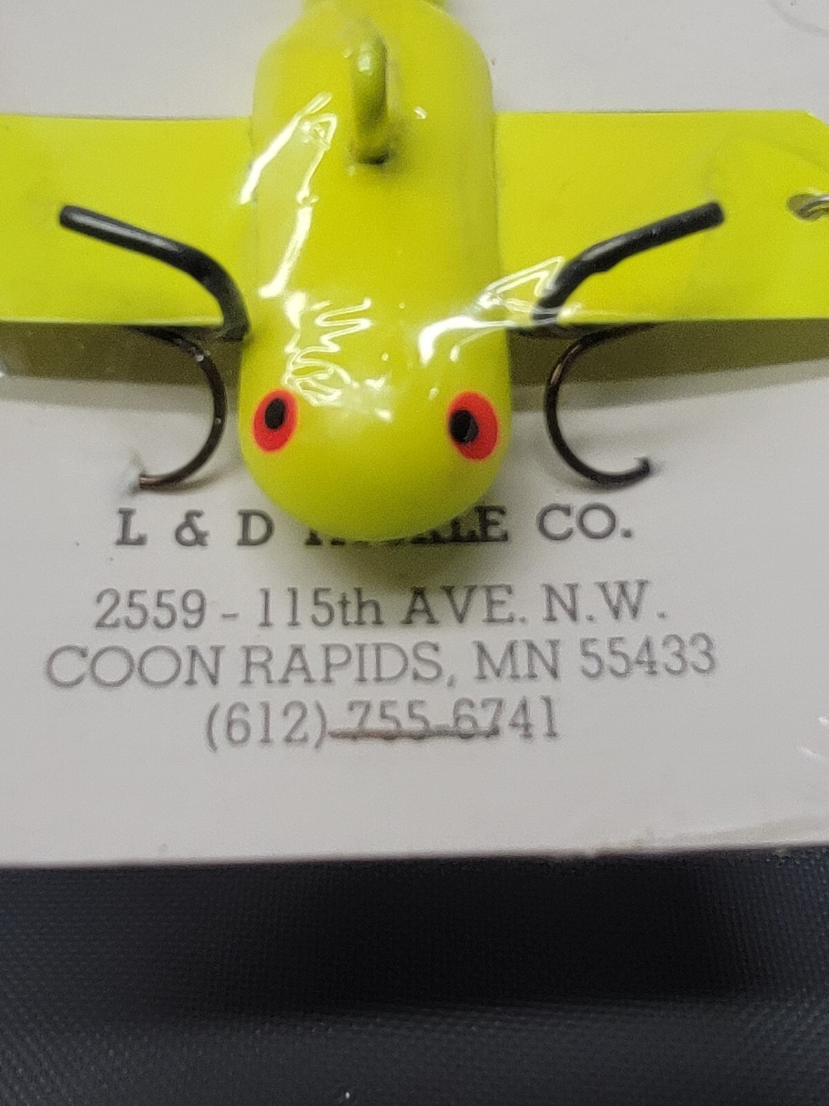 VINTAGE LEE LURES MUSKIE FISHING LURE Flying Airplane Chartreuse USA