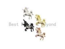 CZ Micro Pave Small Unicorn Pendant Charms for Necklace/Bracelet, Cubic