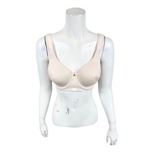 Breezies Womens Floral Stripe Seamless Underwire T-Shirt Bra Champagne 32DD Size