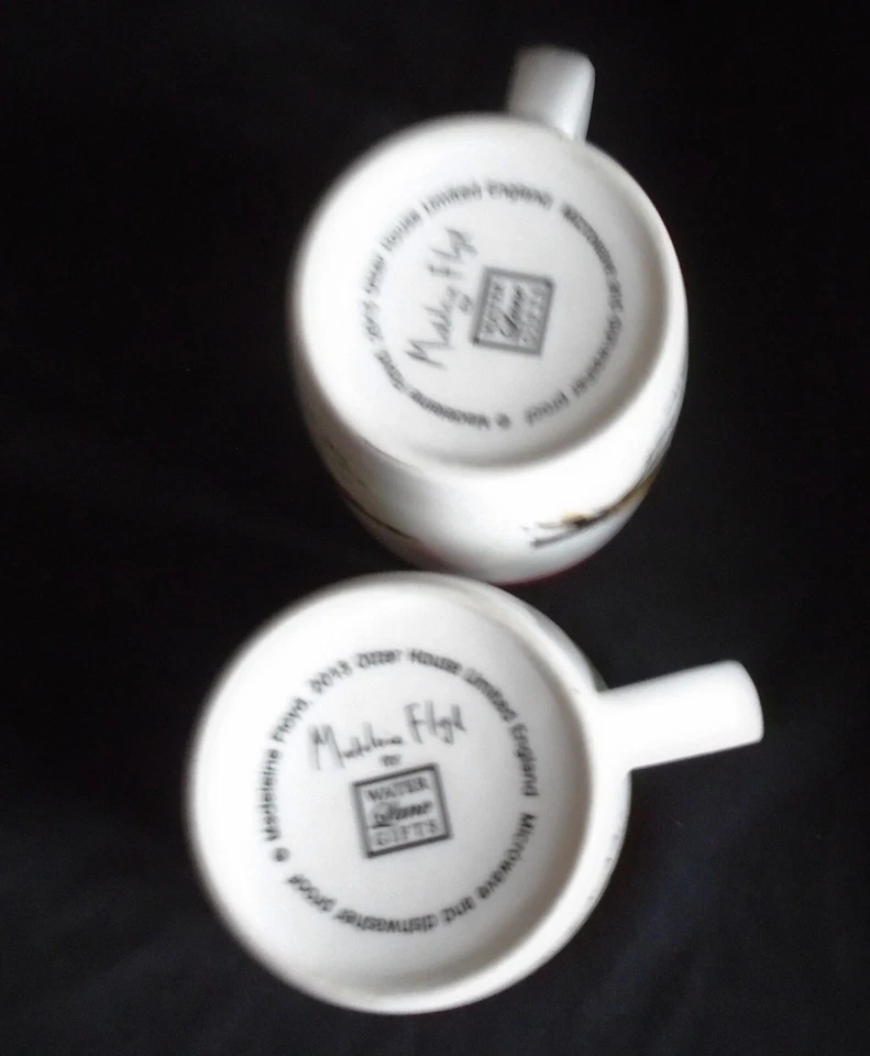 Madeleine Floyd 2 x robin birdsong matching mugs vgc - Image 2 of 3