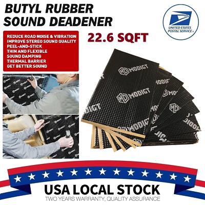 14Pcs Butyl Sound Deadening Proofing Mat Car Van Audio Panel Vibration Damping