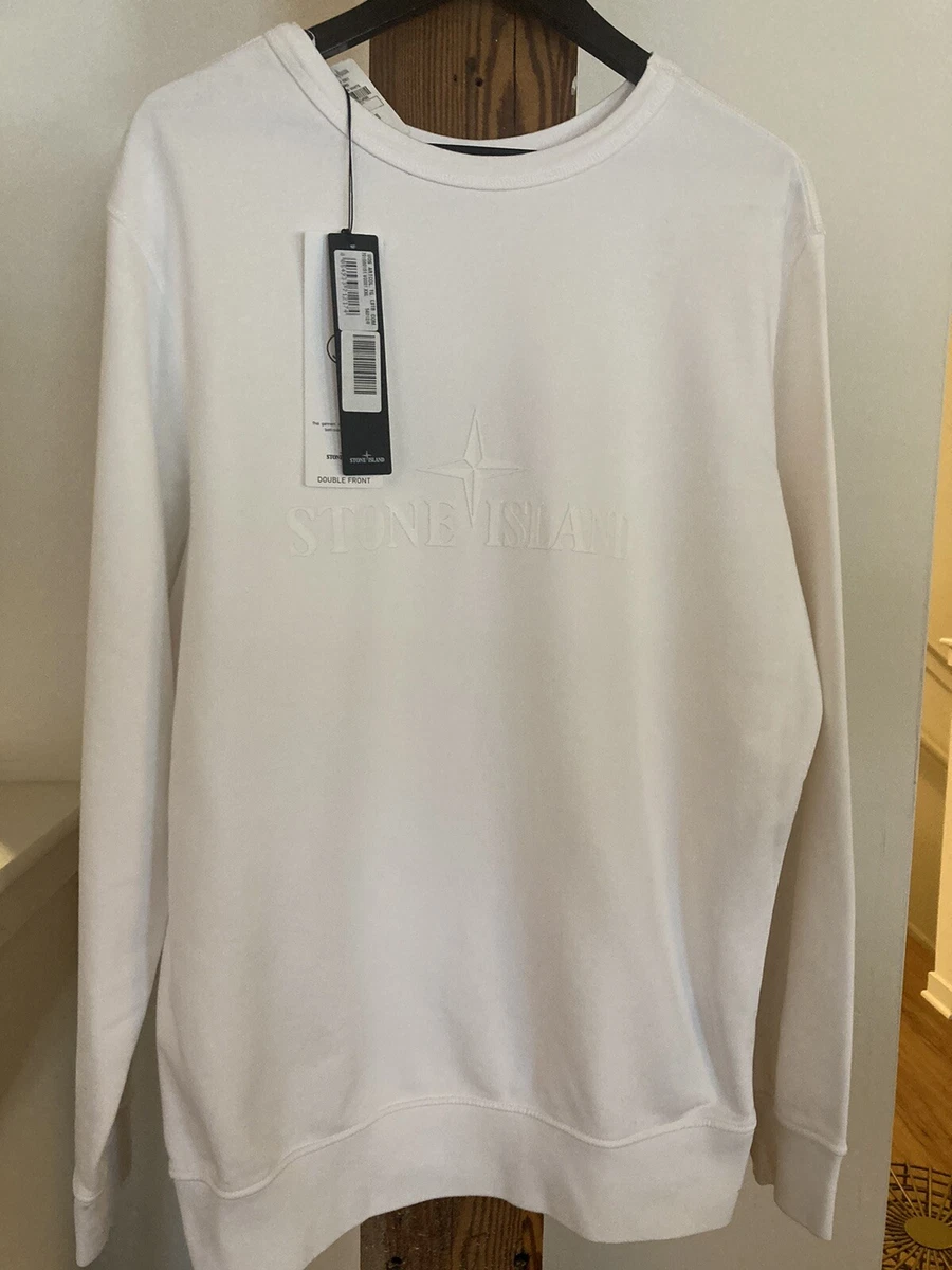 STONE ISLAND DOUBLE FRONT CREWNECK COTTON SWEATSHIRT